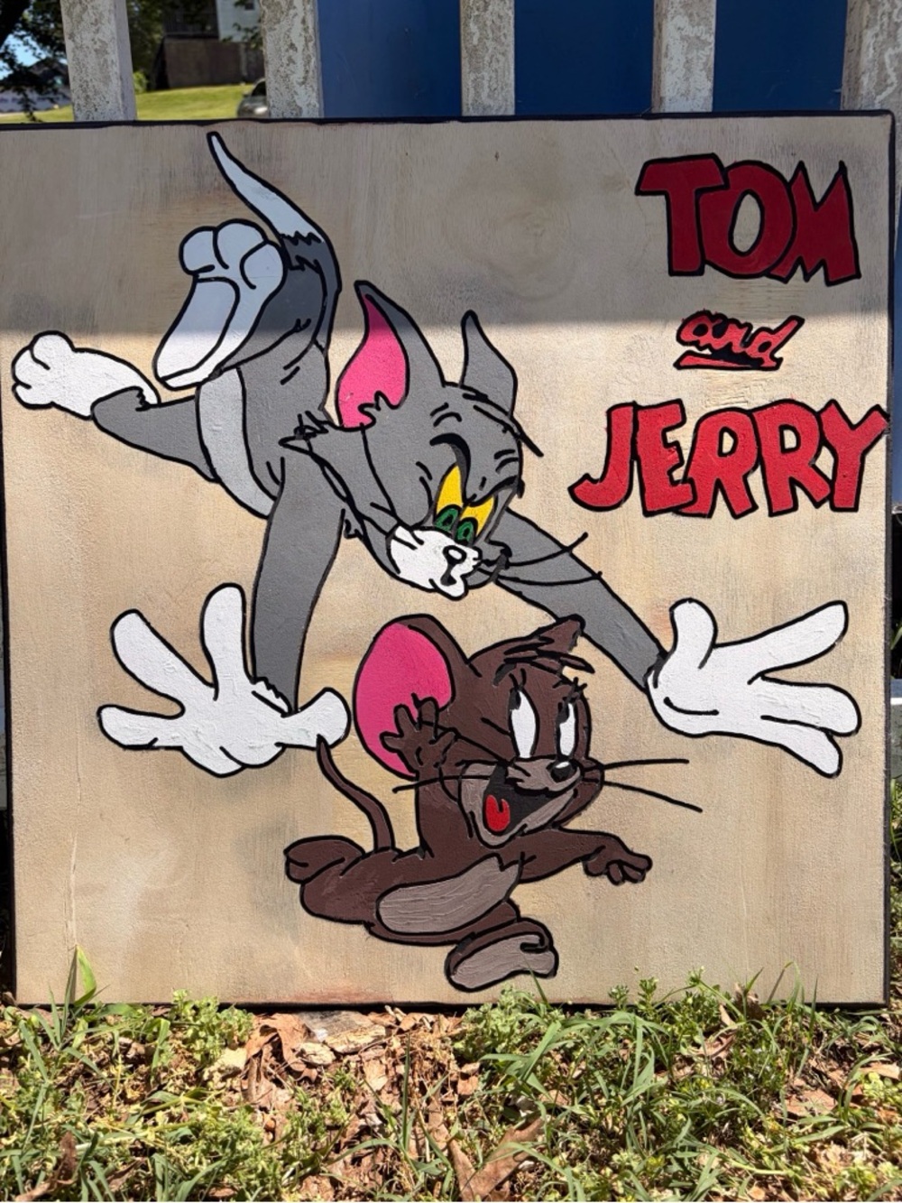 Walls Tom and Jerry Cartoon Panel - Gray, Brown, Pink, White